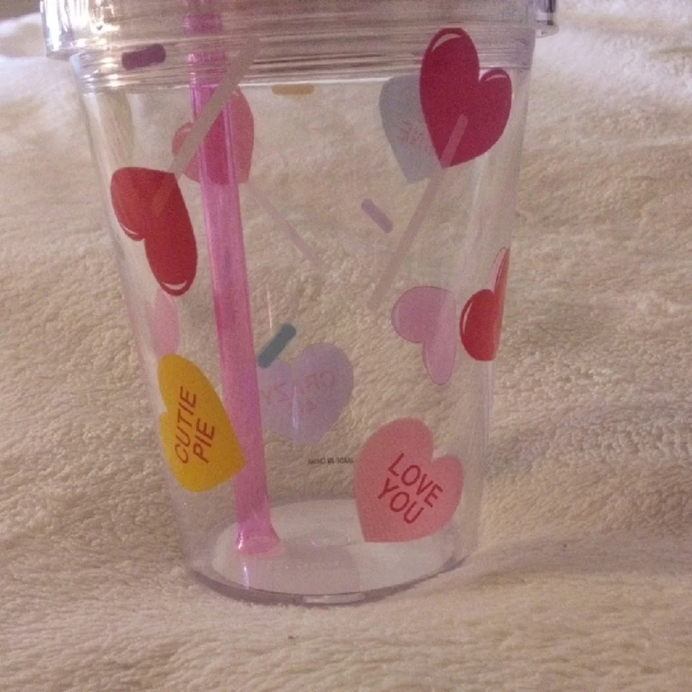Light-Up Party Cup with Straw - Pink